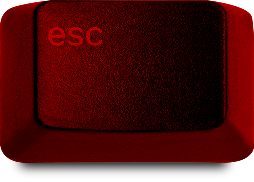 Large red ESC button